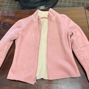 Light pink suede jacket